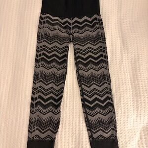 lululemon athletica Black and Gray Patterned Leggings